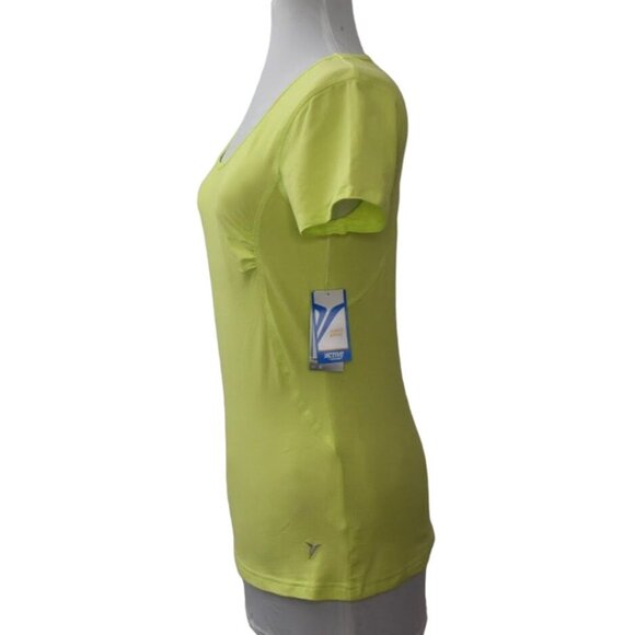 Old Navy Active Top Womens M Moisture Wicking Stretch Yellow Green New - Picture 2 of 7
